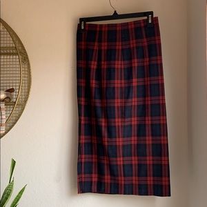 Tartan pencil skirt